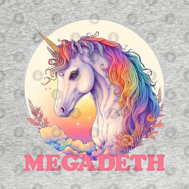 Megadeth ---- Retro Twee Style Unicorn by DankFutura